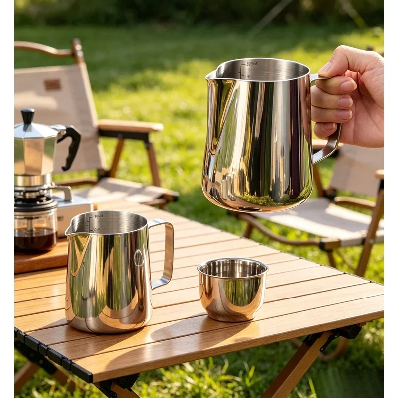 إبريق رغوة الحليب المصنوع من ا - مراجعة Barista Milk Jug وسعره