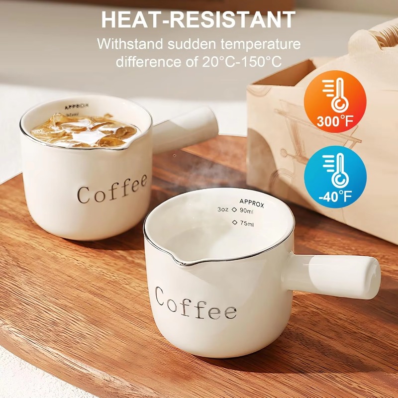 كوب قهوة سيراميك صغير بمقبض وف - مراجعة Coffee Tea With Milk وسعره