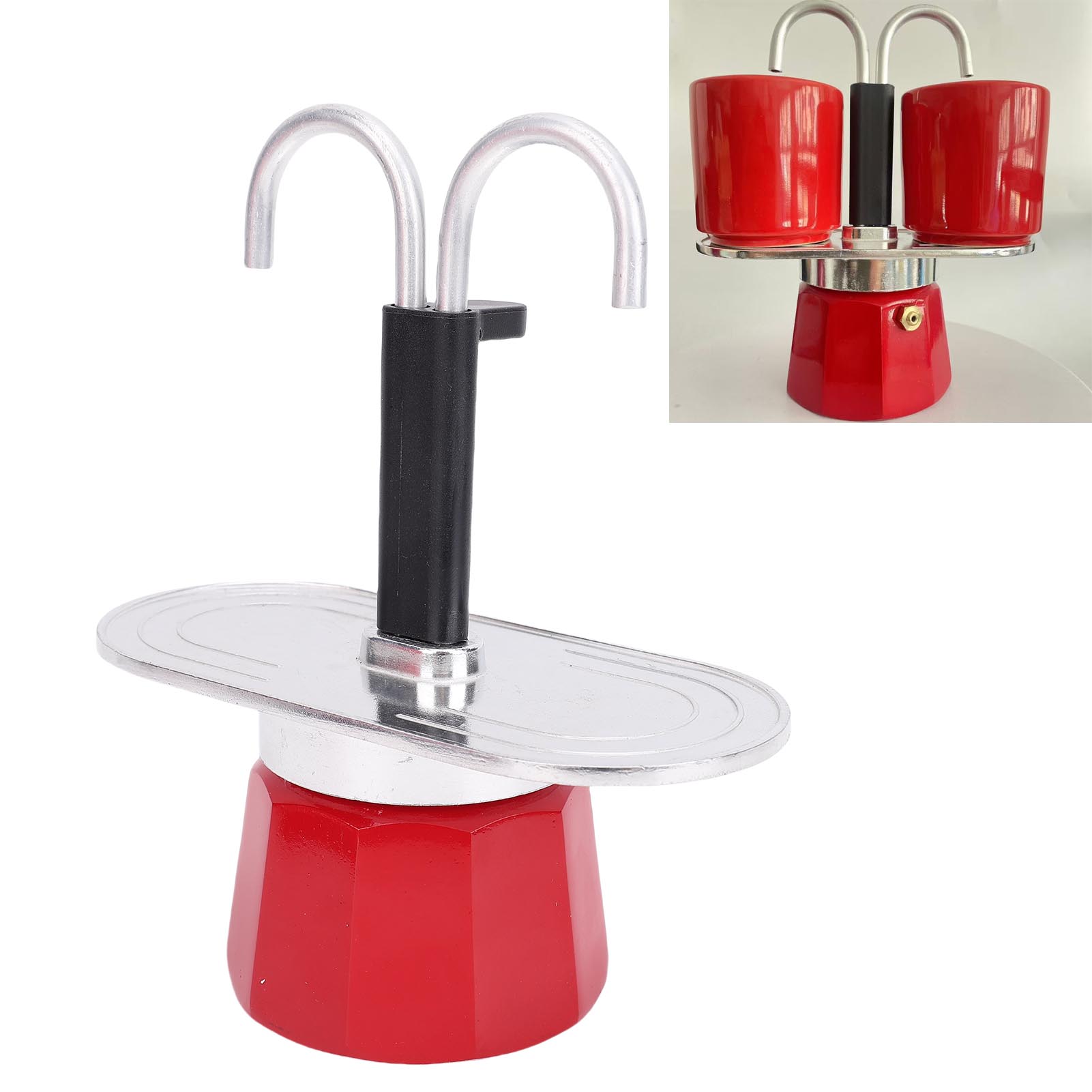 وعاء قهوة مزدوج سعة كوبين، وعا - مراجعة Moka Pot Stove وسعره